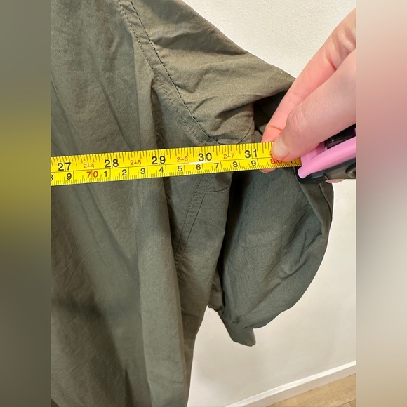 H&M Olive Green Shirt Dress, puff sleeve, size XL - Picture 12 of 12